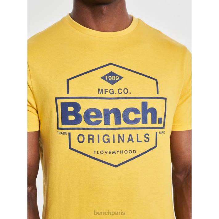 Bench Hommes jaune t-shirt denzo 40ND7