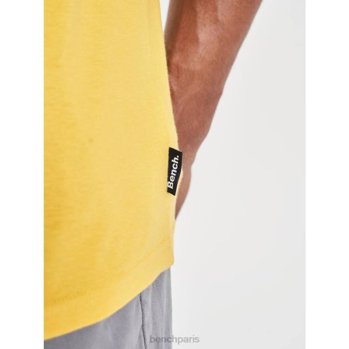 Bench Hommes jaune t-shirt denzo 40ND7