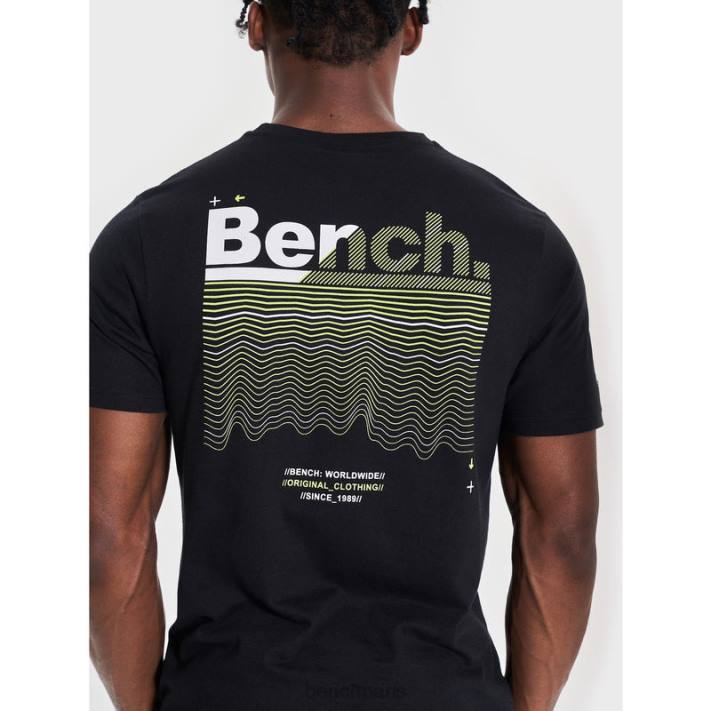 Bench Hommes noir t-shirt jared 40ND17
