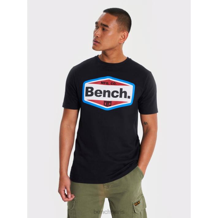 Bench Hommes noir tee shirt thaniel 40ND10