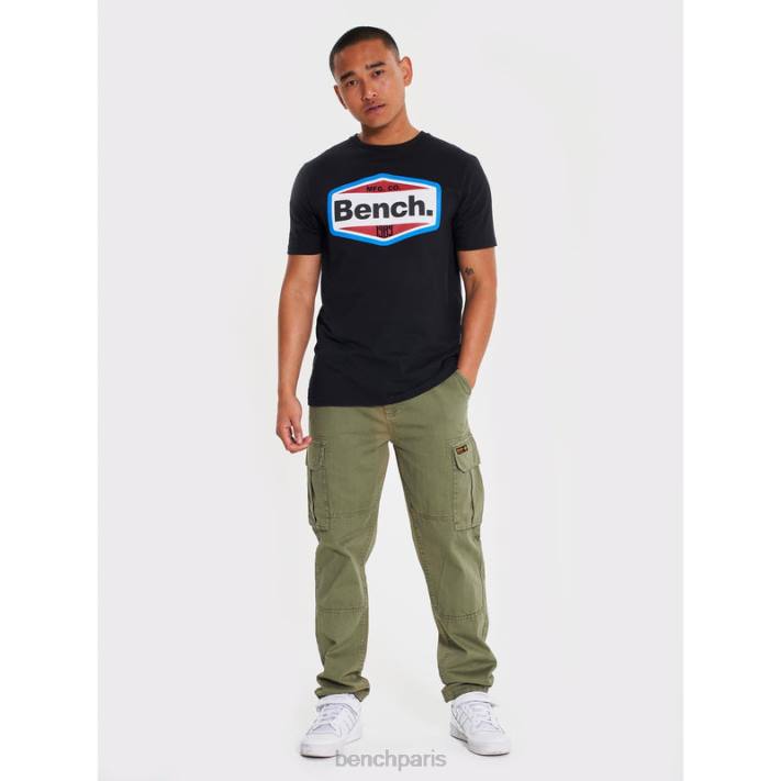 Bench Hommes noir tee shirt thaniel 40ND10