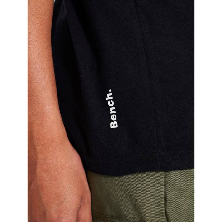 Bench Hommes noir tee shirt thaniel 40ND10
