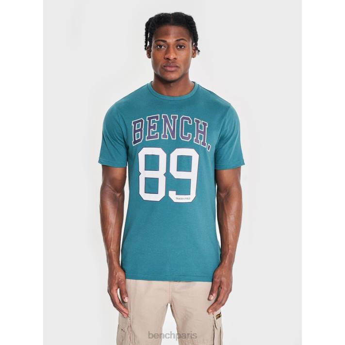 Bench Hommes vert t-shirt hutter 40ND13