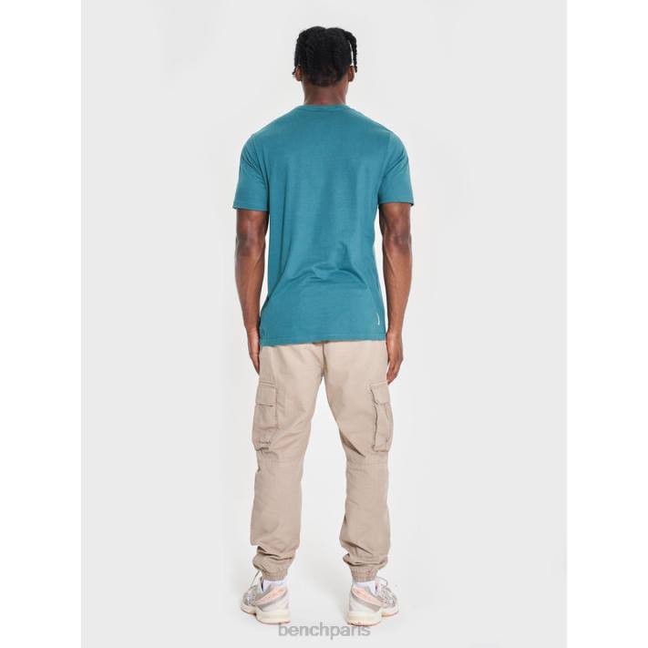Bench Hommes vert t-shirt hutter 40ND13