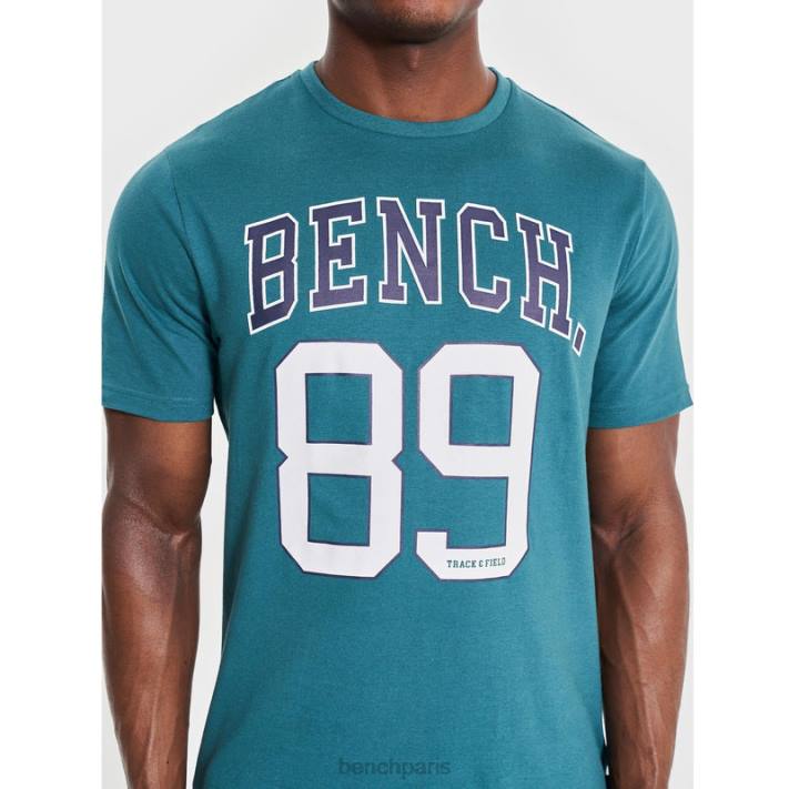 Bench Hommes vert t-shirt hutter 40ND13