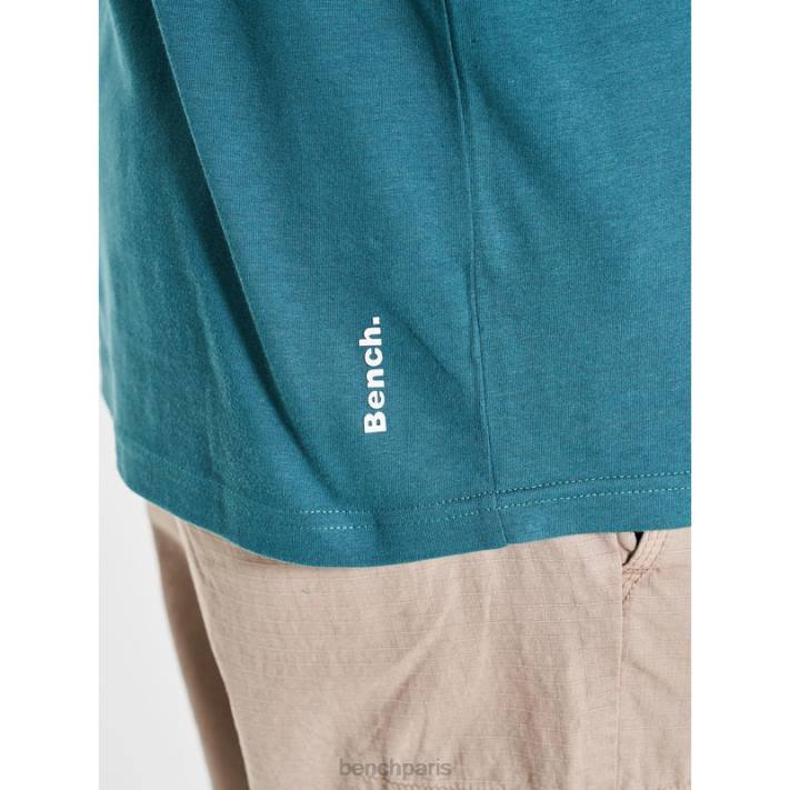 Bench Hommes vert t-shirt hutter 40ND13